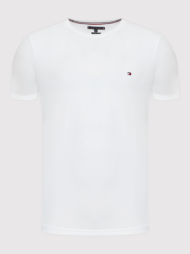 Tommy Hilfiger Tommy Hilfiger Marškinėliai Core Stretch MW0MW27539 Balta Slim Fit