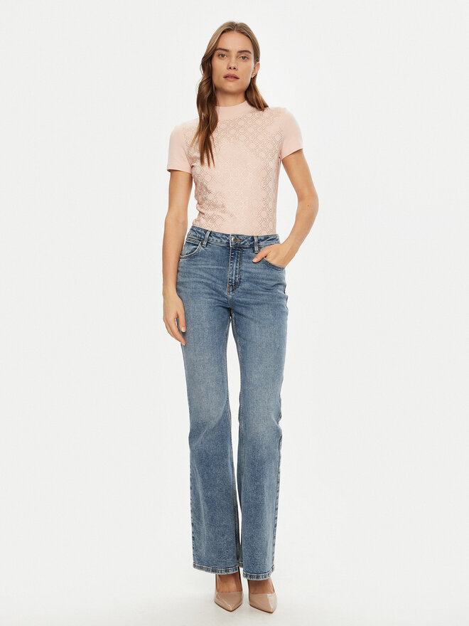 Guess Guess Marškinėliai W5RI15 J1314 Rožinė Regular Fit