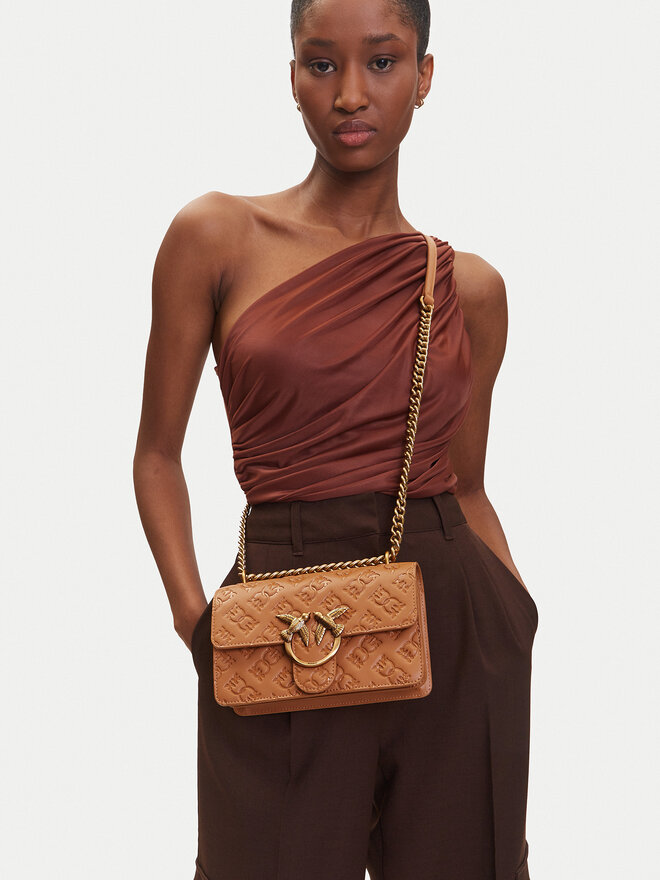 PINKO Τσάντα PINKO Love One Mini Dc PE 25 PLTT 100074 A1YB Καφέ
