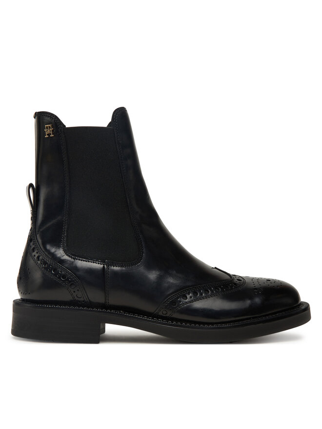 Tommy Hilfiger Klassische Stiefeletten Tommy Hilfiger Brogue Boot FW0FW09151 Schwarz