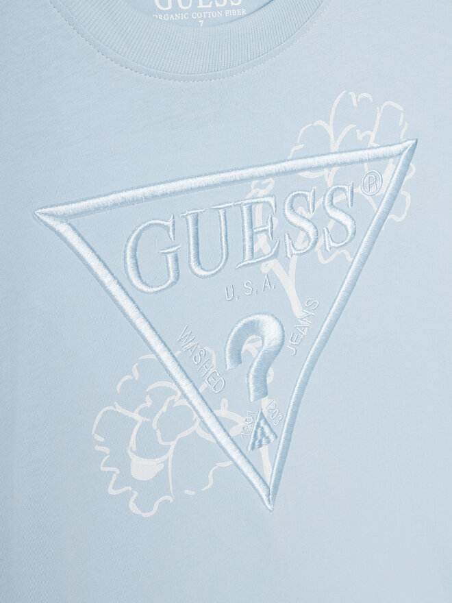 Guess Guess Marškinėliai L5GI09 K8HM4 Žydra Regular Fit