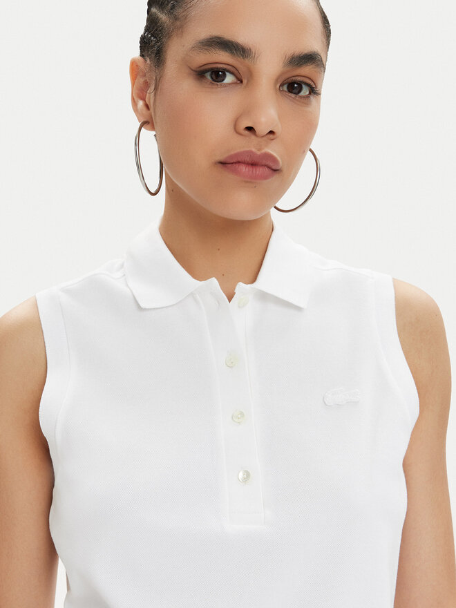 Lacoste Lacoste Polo marškinėliai PF5445 Balta Slim Fit