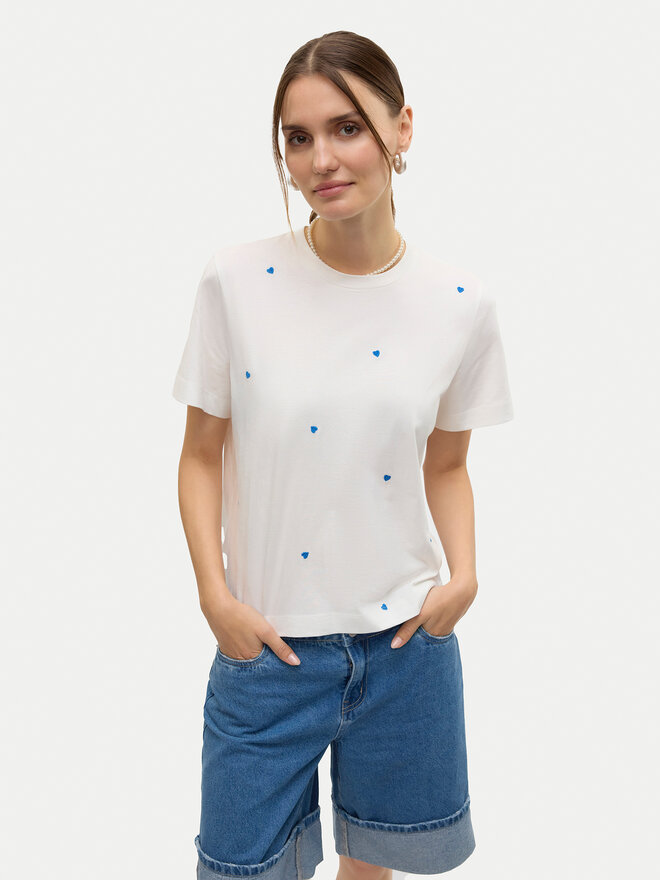 Vero Moda Vero Moda T-Shirt Solvei 10325318 Weiß Regular Fit