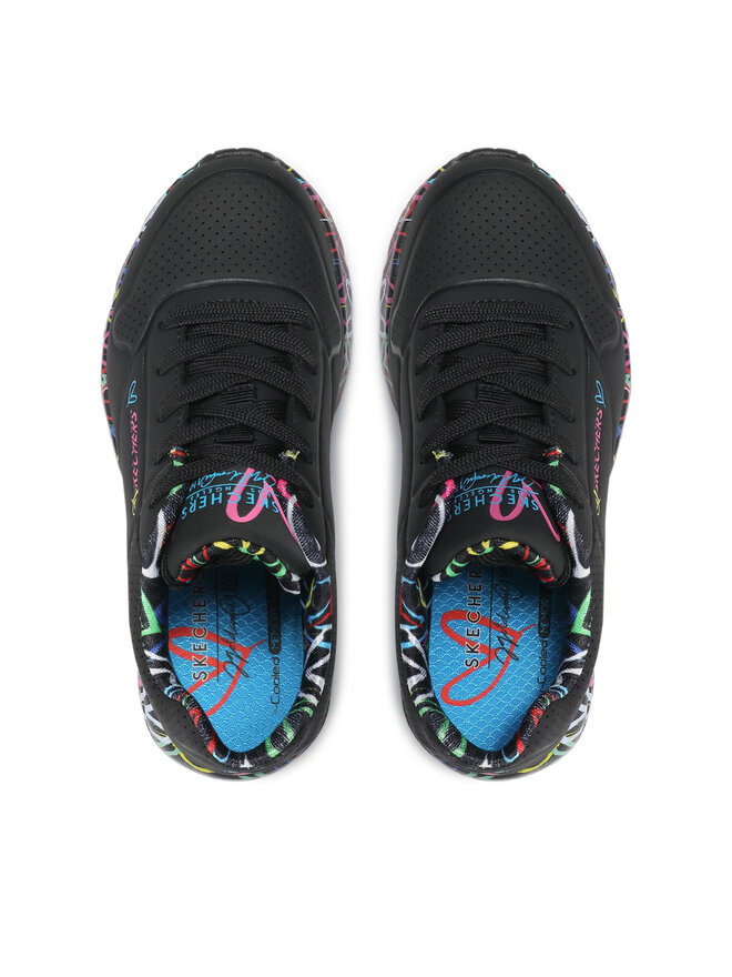 Skechers Сникърси Skechers Uno Lite Lovely Luv 314976L/BKMT Черен