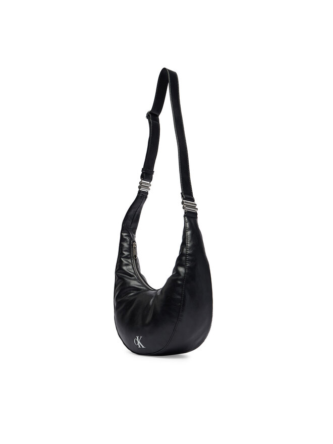 Calvin Klein Handtasche Calvin Klein Buckle Convertible Small Hobo LV04F3512G Schwarz