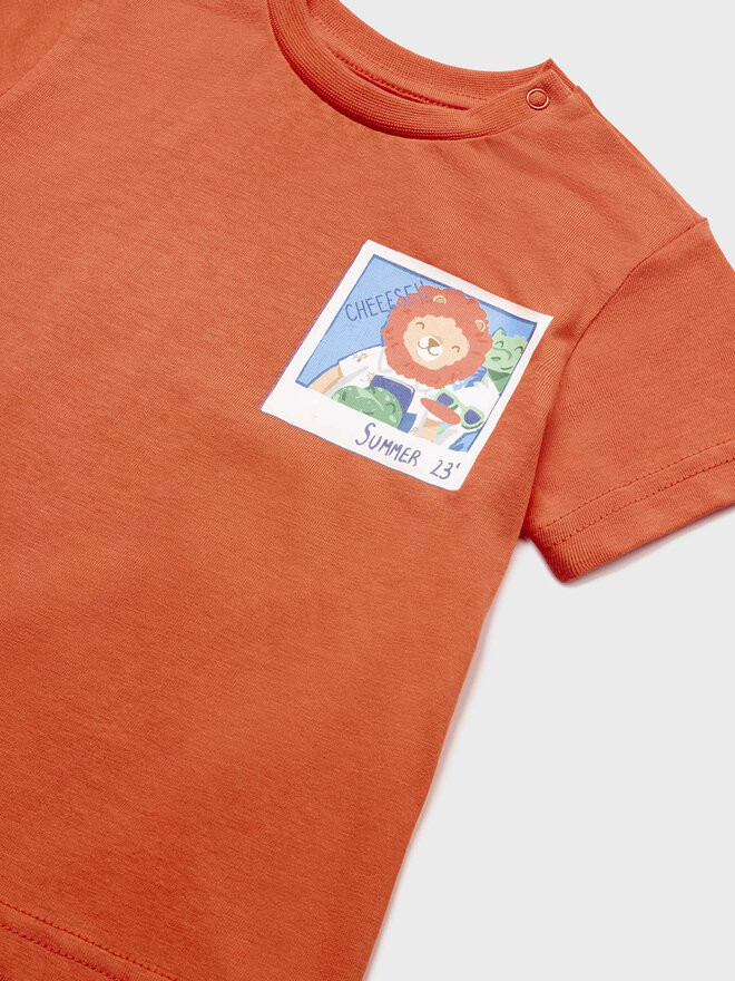 Mayoral Mayoral Majica 1019 Oranžna Regular Fit