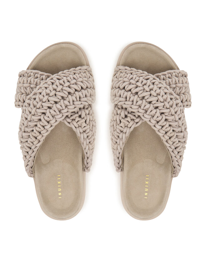 Inuikii Шльопанці Inuikii Woven 1004.003.0062 Світло-сірий