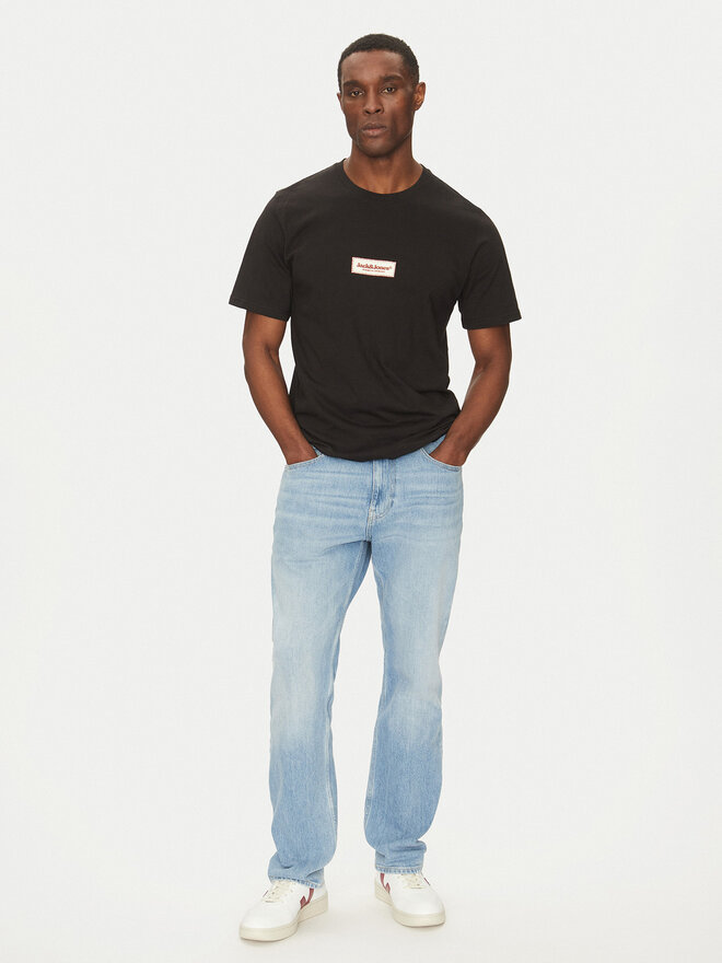 Jack&Jones Jack&Jones Majica Split 12273182 Črna Regular Fit