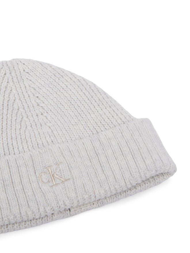 Calvin Klein Jeans Set Schal und Mütze Calvin Klein Jeans Knitted Scarf Beanie Giftbox LVCKFJP00N Hellgrau