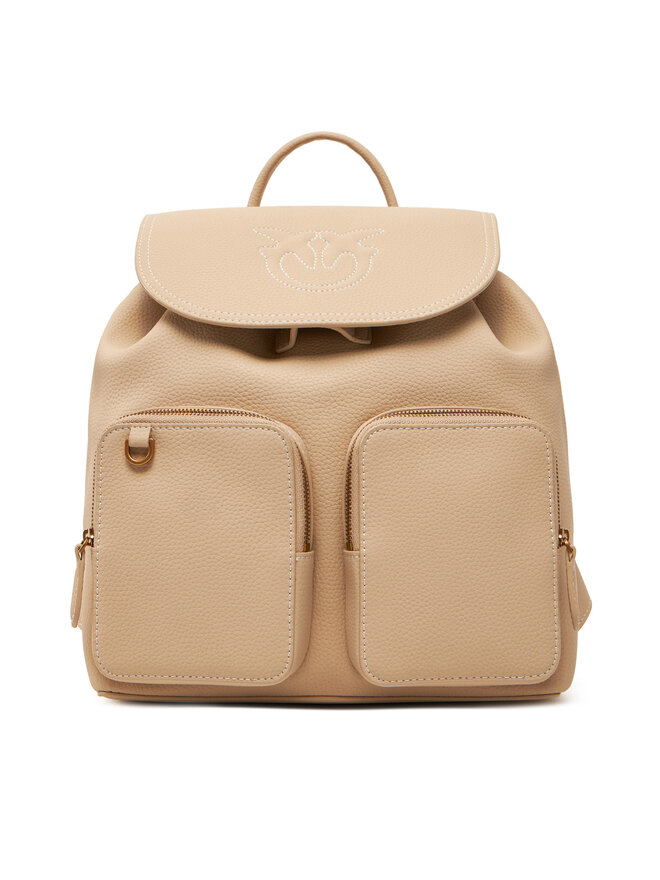 PINKO Batoh PINKO Carrie Backpack PE 25 PLTT 104351 A1LF Béžová