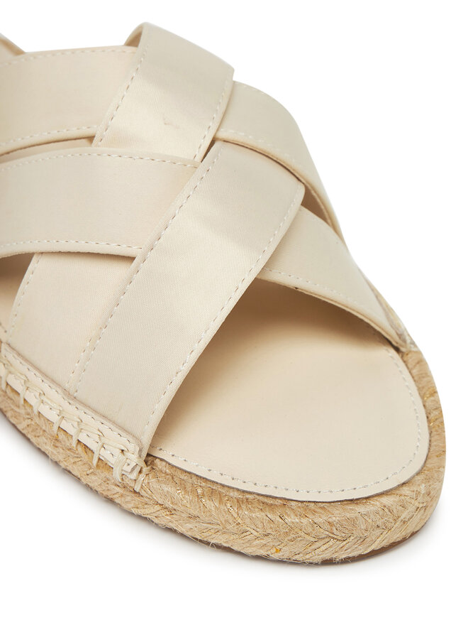 Tommy Hilfiger Espadrile Tommy Hilfiger Satin Espadrille Mule FW0FW08502 Bej