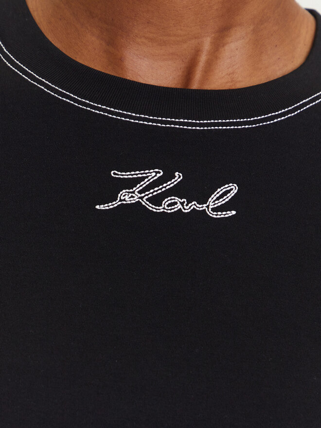 KARL LAGERFELD KARL LAGERFELD Camiseta A3W17019 Negro Boxy Fit