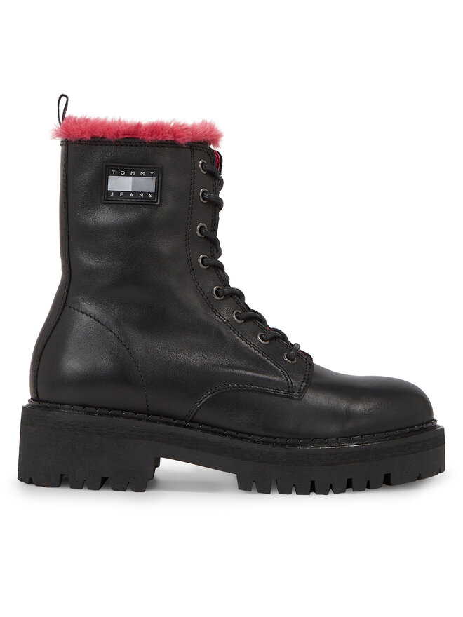 Tommy Jeans Μποτάκια Tommy Jeans Tjw W Urban Boot Smooth Ltr Wl EN0EN02402 Μαύρο