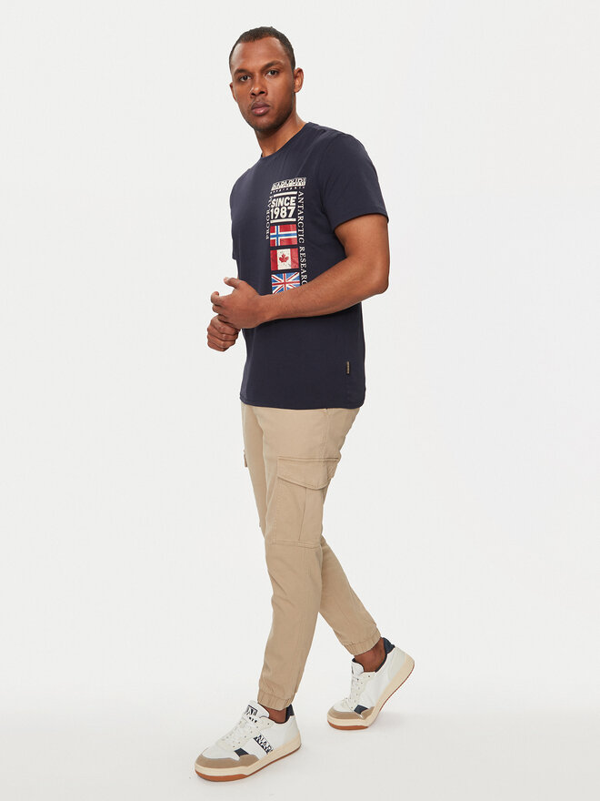 Napapijri Napapijri T-Shirt S-Turin NP0A4HQG Dunkelblau Regular Fit
