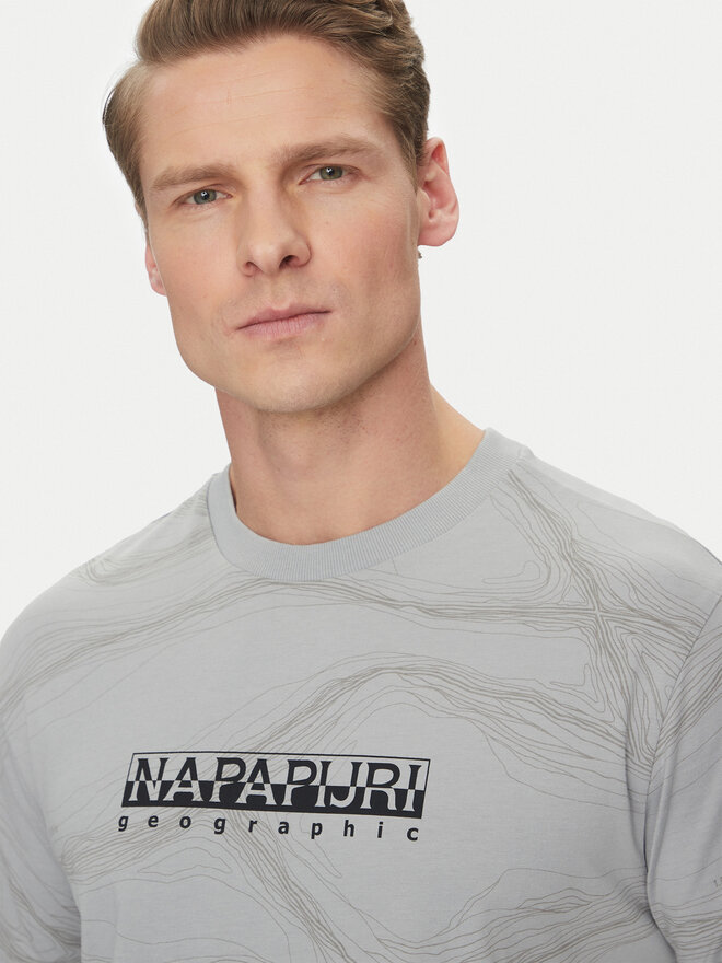 Napapijri Napapijri Футболка B-Cellini NP0A4ILS Сірий Regular Fit
