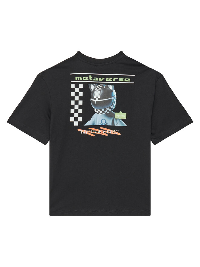 United Colors Of Benetton United Colors Of Benetton T-Shirt 35RYC10NC Schwarz Regular Fit