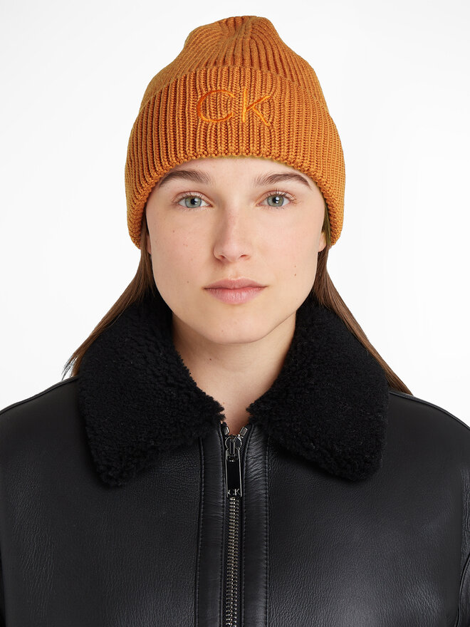 Calvin Klein Sapka Calvin Klein Re-Lock Beanie W/Emb K60K608660 Barna