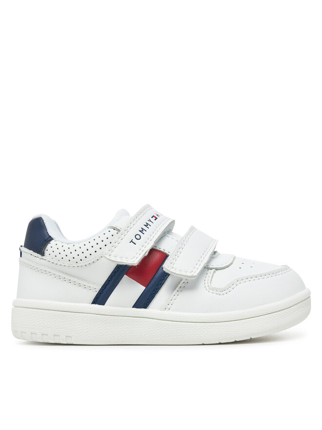 Tommy Hilfiger Sneakersy Tommy Hilfiger Flag Low Cut Velcro Sneaker T1X9-33841-1355 M Biały