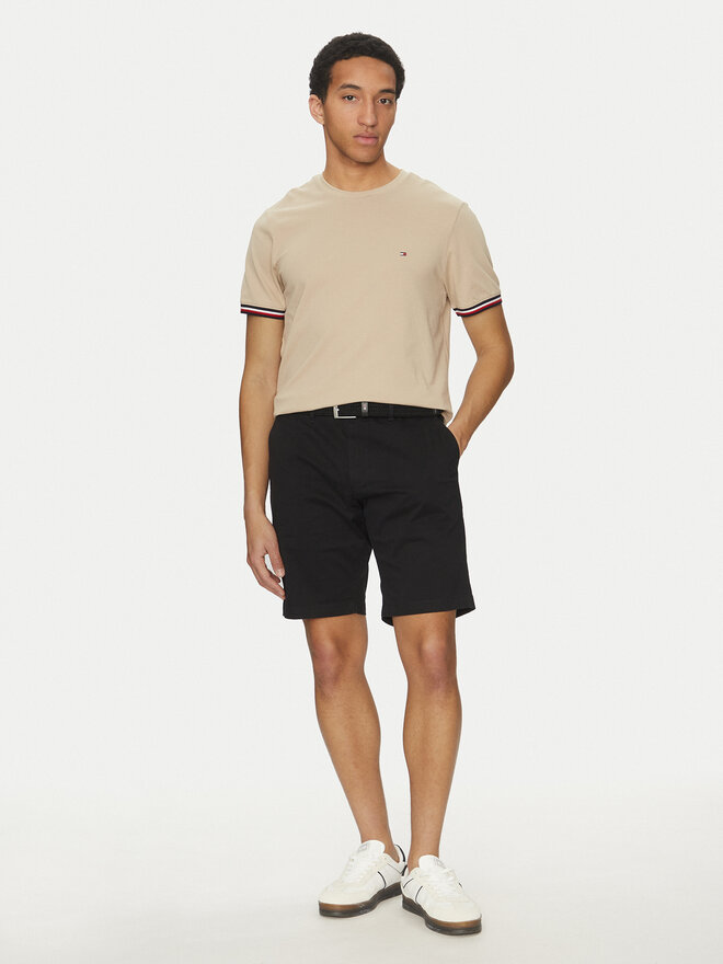 Tommy Hilfiger Tommy Hilfiger Marškinėliai Global Stripe MW0MW38630 Smėlio Regular Fit