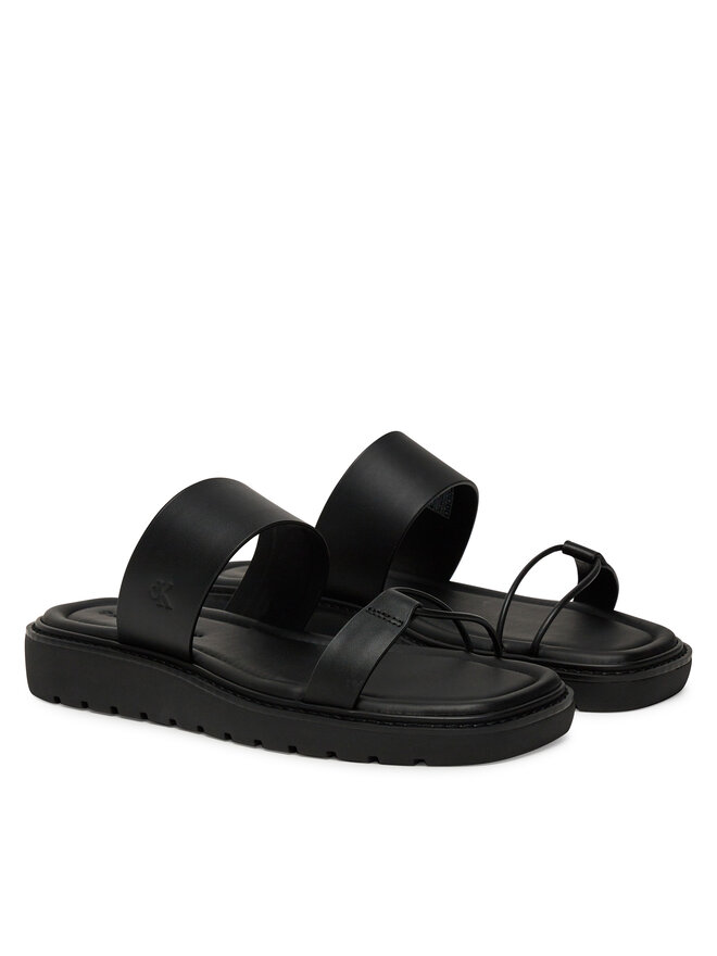 Calvin Klein Jeans Šľapky Calvin Klein Jeans Rope Sandal Soft Lth Mg YW0YW01864 Čierna