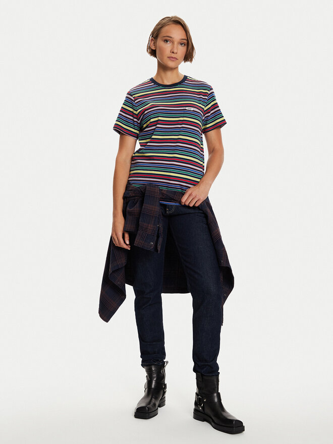 Wrangler Wrangler Marškinėliai Stripe 112356456 Spalvota Regular Fit