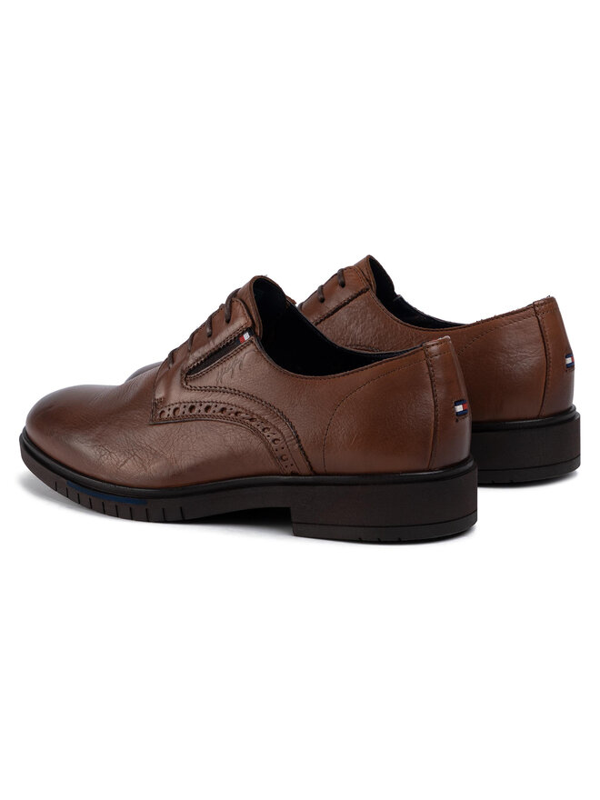 Tommy Hilfiger Κλειστά παπούτσια Tommy Hilfiger Th Advance Brogue Shoe FM0FM02443 Καφέ