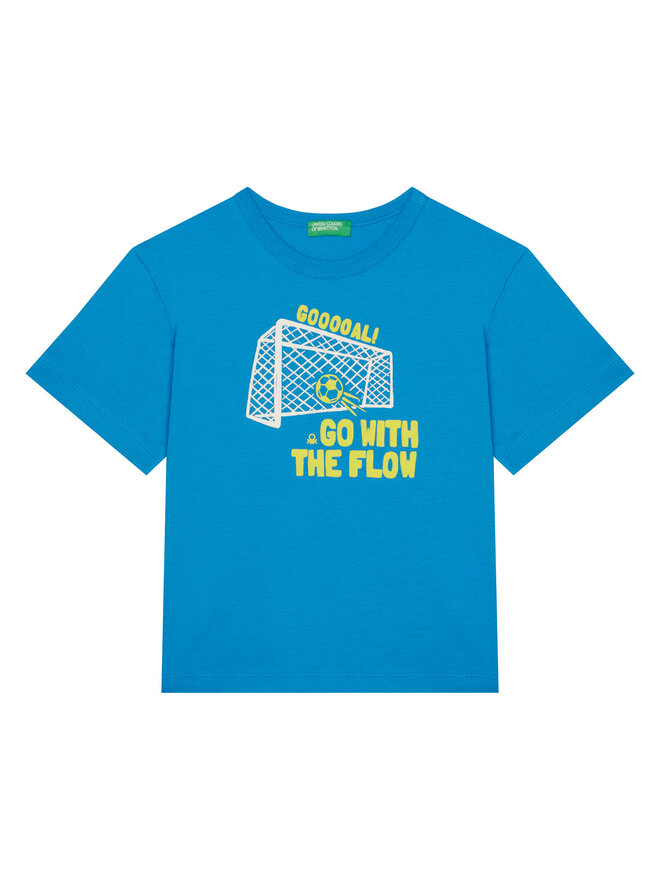 United Colors Of Benetton United Colors Of Benetton Camiseta 3JERG10JQ Azul Regular Fit