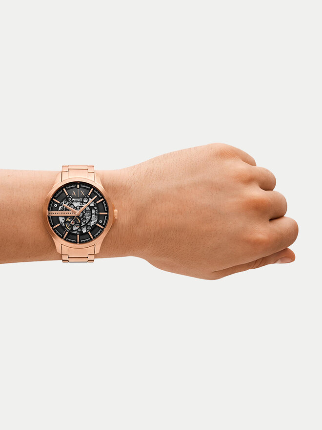 Armani Exchange Zegarek Armani Exchange Hampton Automatic AX2456 Złoty