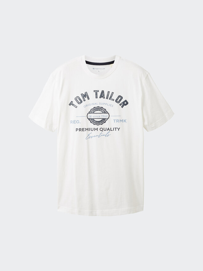 Tom Tailor Tom Tailor Marškinėliai 1037735 Balta Regular Fit
