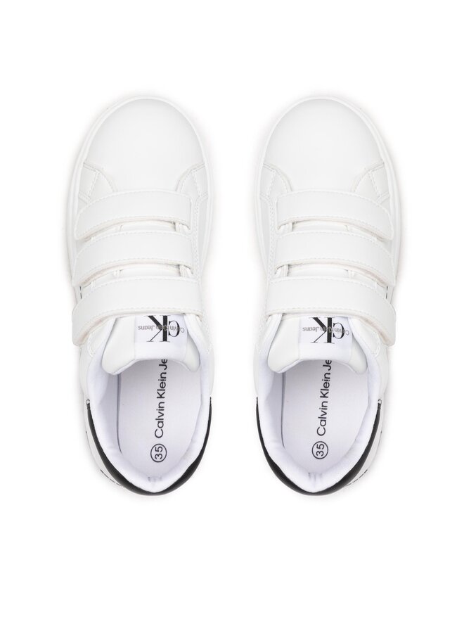 Calvin Klein Jeans Сникърси Calvin Klein Jeans Low Cut Lace-Up Sneaker V3X9-80335-1355 S Бял