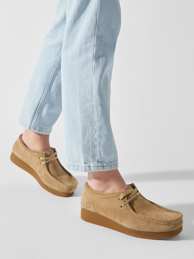 Clarks Félcipő Clarks WallabeeEvoSh 261747474 Bézs