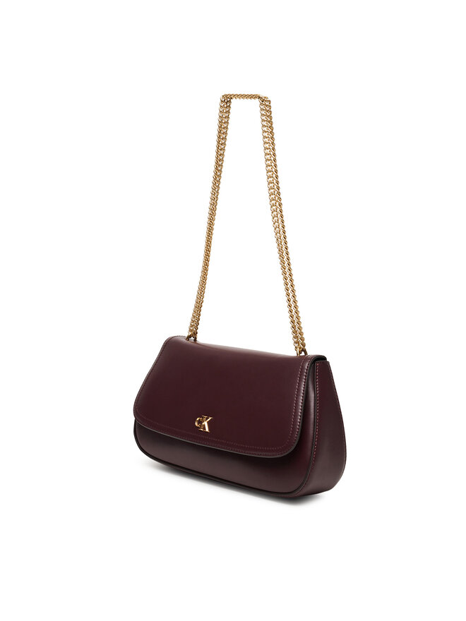 Calvin Klein Ročna torba Calvin Klein Ck Convertible Chain Medium Bag LV04F3171G Bordo rdeča