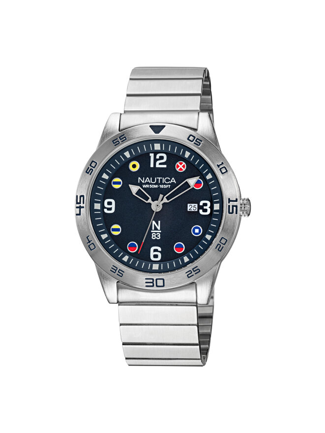 Nautica Laikrodis Nautica N83 Puerto Ayora NAPPAS101 Sidabrinė