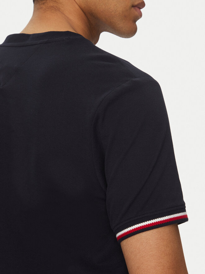 Tommy Hilfiger Tommy Hilfiger Majica Global Stripe MW0MW38630 Mornarsko modra Regular Fit