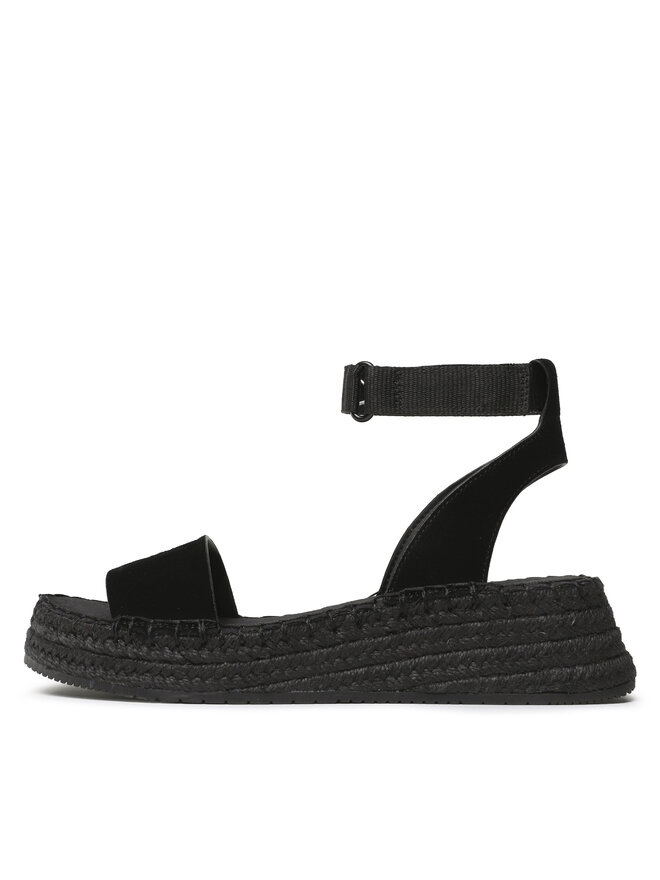 Calvin Klein Jeans Еспадрили Calvin Klein Jeans Sporty Wedge Rope Su Con YW0YW00977 Черен