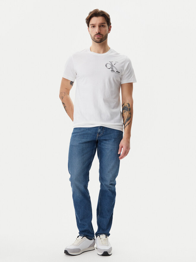 Calvin Klein Jeans Calvin Klein Jeans T-Shirt Meta Monogram J30J325498 Weiß Regular Fit