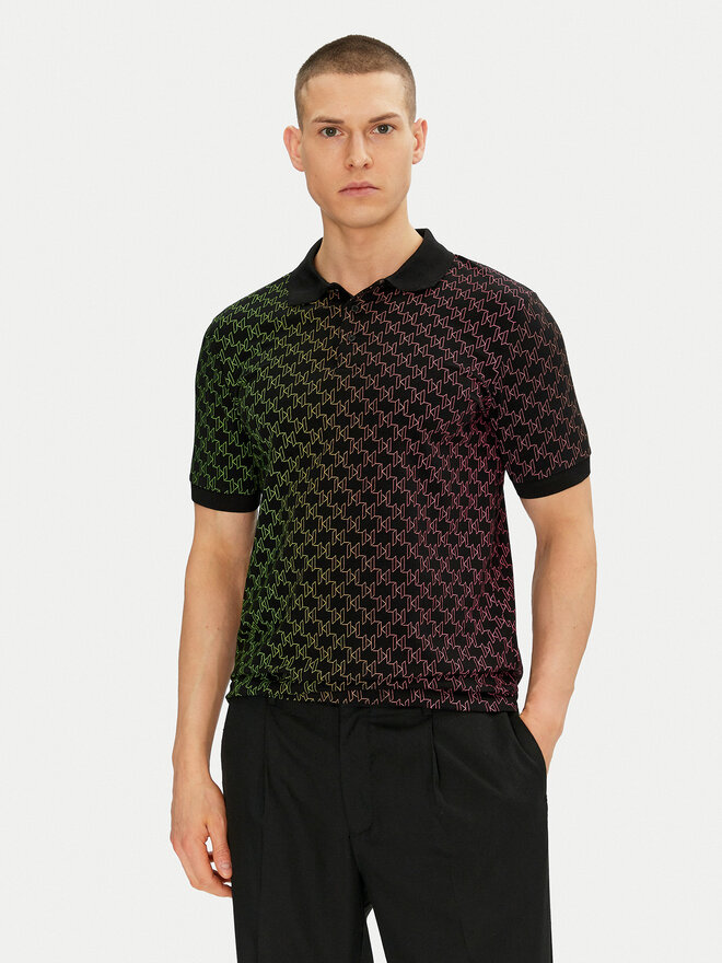 KARL LAGERFELD KARL LAGERFELD Polo 745401 552235 Μαύρο Slim Fit