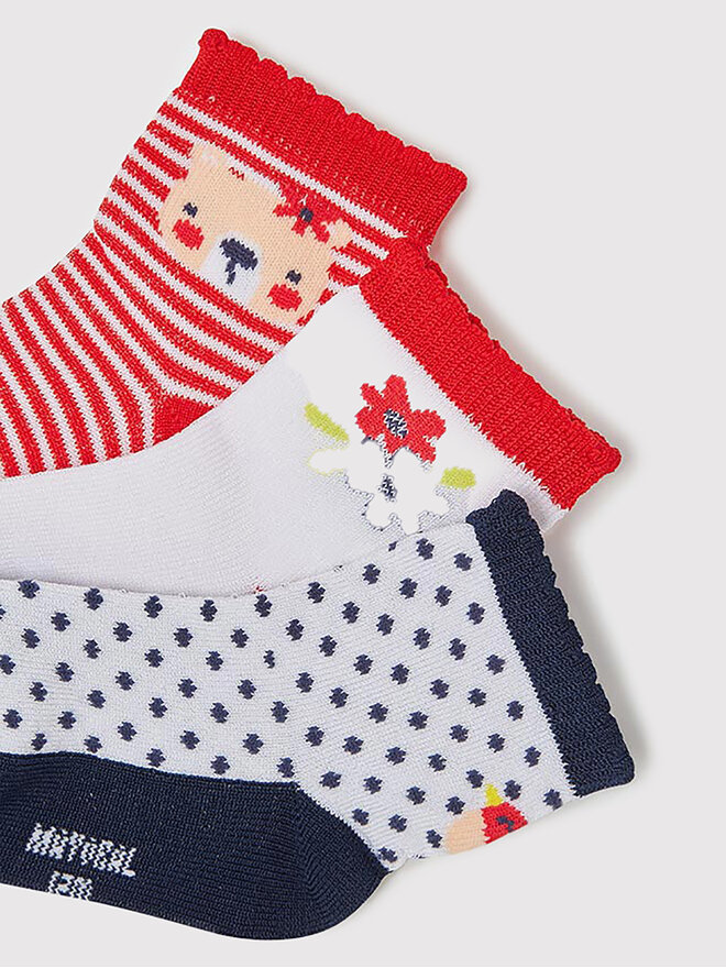 Mayoral Set di 3 paia di calzini lunghi da bambini Mayoral 10177 Multicolore