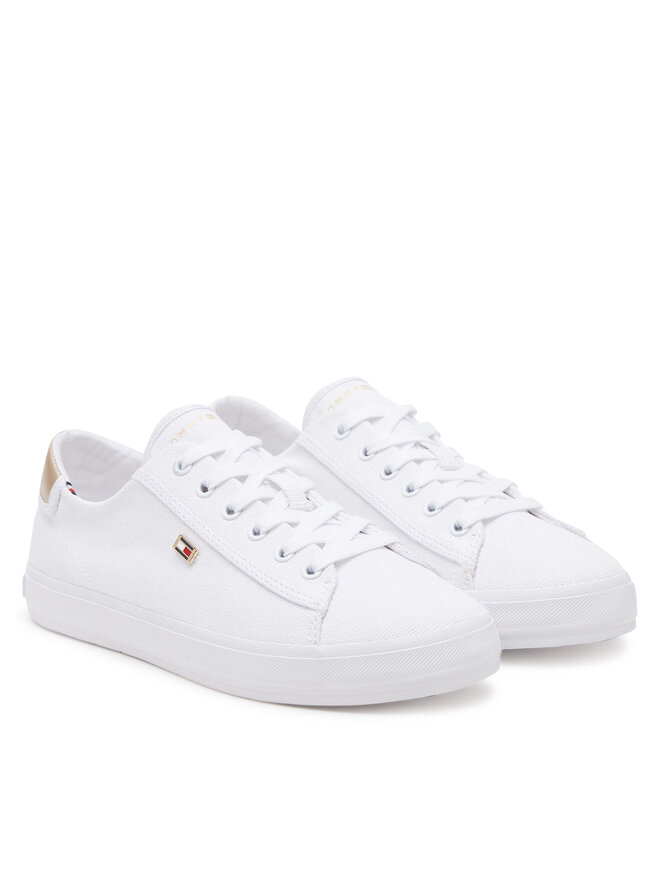 Tommy Hilfiger Αθλητικά Tommy Hilfiger Vulc Canvas Lace Up Sneaker FW0FW08647 Λευκό