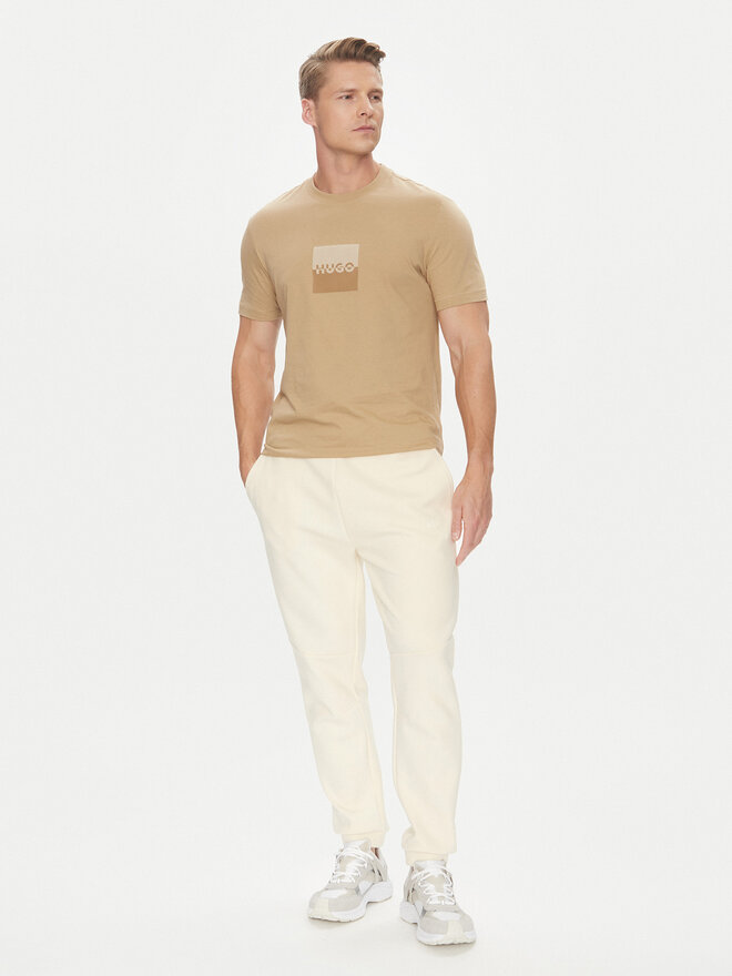 HUGO HUGO Camiseta Dusplit 50542784 Beis Regular Fit