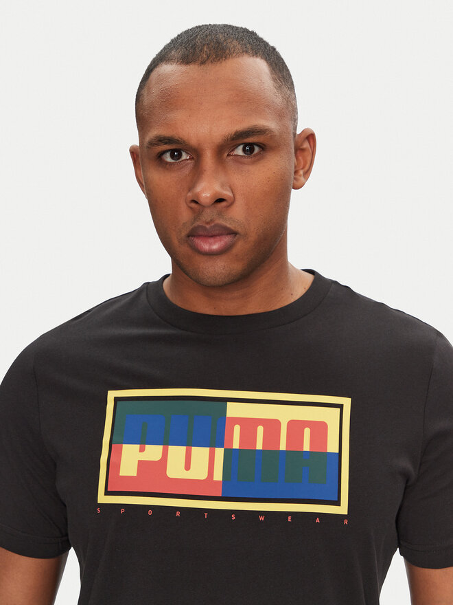Puma Puma T-Shirt Graphics Box 684827 Μαύρο Regular Fit