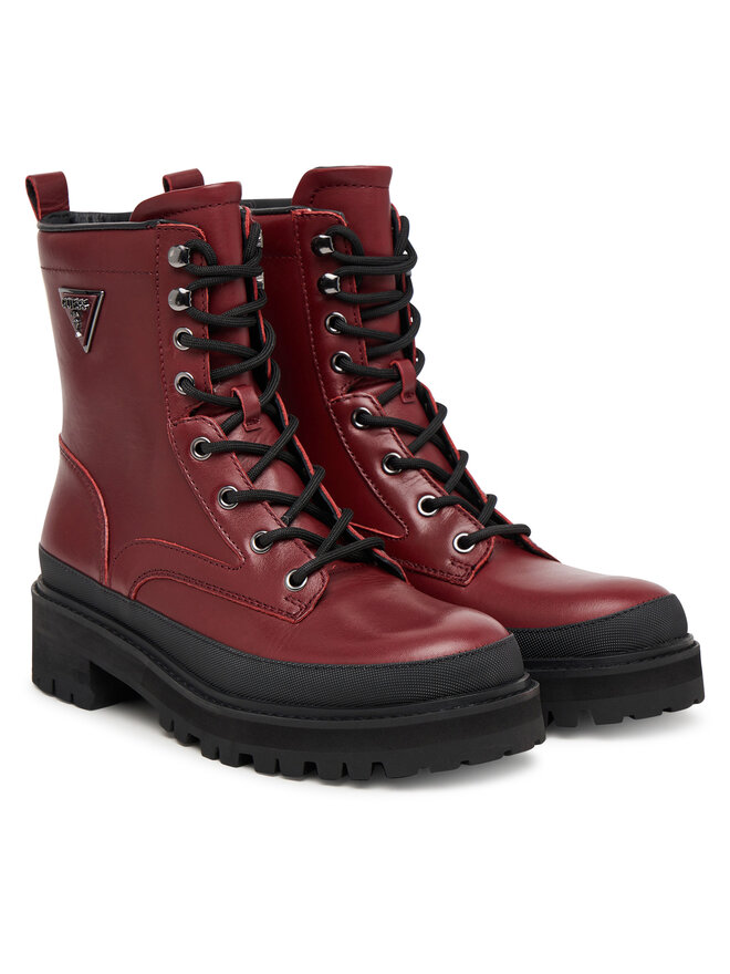 Guess Botines planos Guess FLFB2D LEA10 Guinda/burdeos