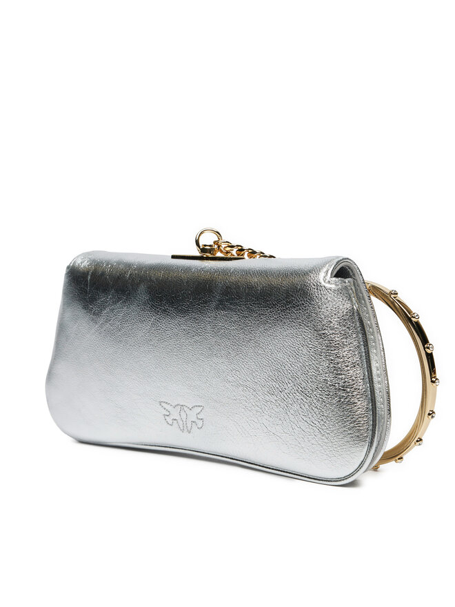 PINKO Kabelka Pinko Marpesia Clutch Stříbrná