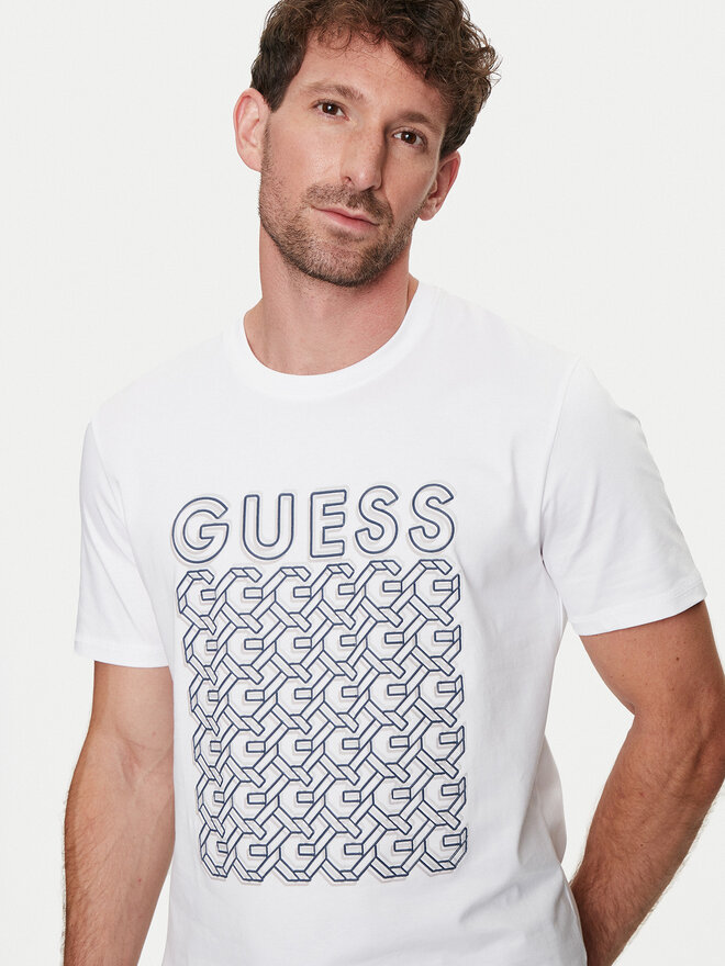 Guess Guess Camiseta M4YI29 J1314 Blanco Slim Fit