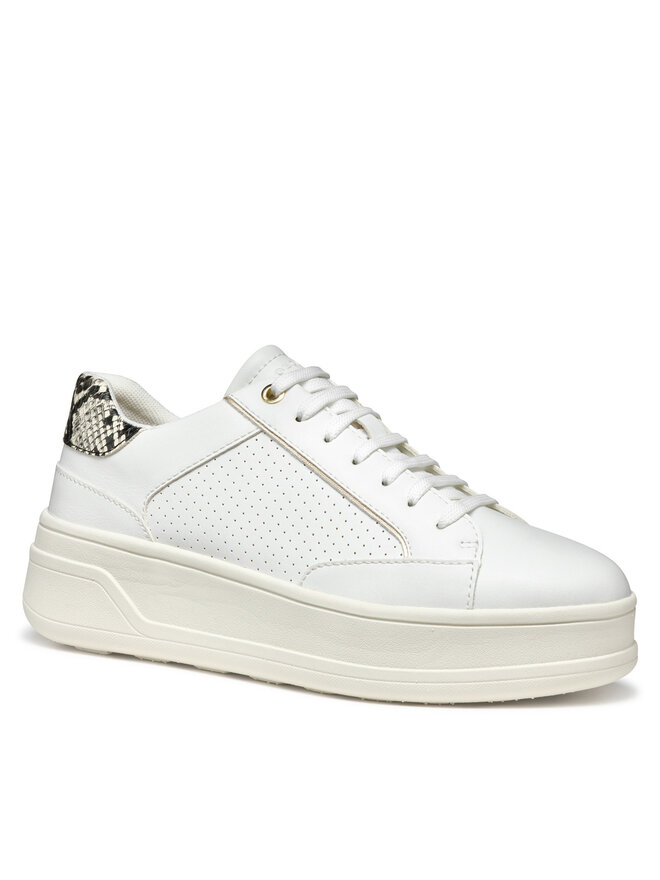 Geox Sneakersy Geox D Spherica Ecub-2 D55WVB 0BCAR C0405 Biały