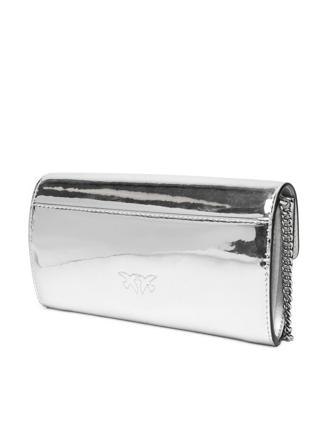 PINKO Kabelka PINKO Love One Wallet C AI 24-25 PLTT 100062 A1JD Stříbrná