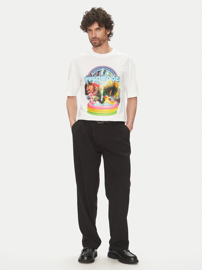 HUGO HUGO Camiseta Duwood 50538512 Blanco Relaxed Fit