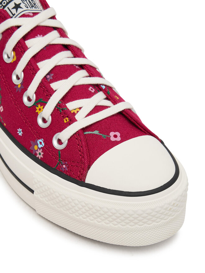 Converse Sneakers Converse Chuck Taylor All Star Lift Platform Embroidered Floral Patchwork A15535C Μπορντό