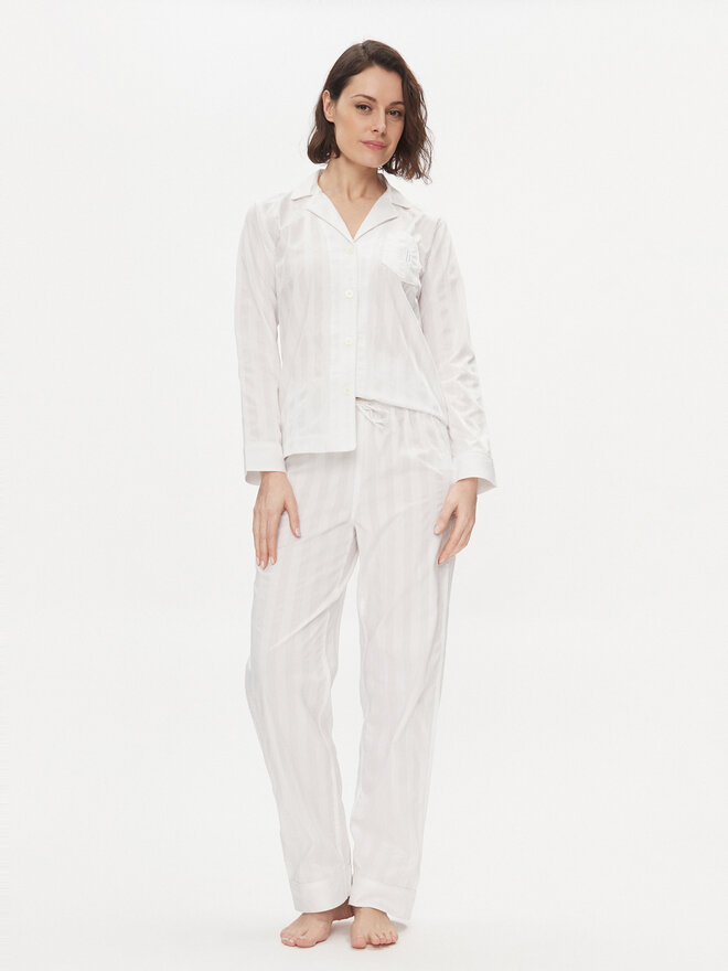 LAUREN RALPH LAUREN Lauren Ralph Lauren Pižama ILN92305 Balta Regular Fit