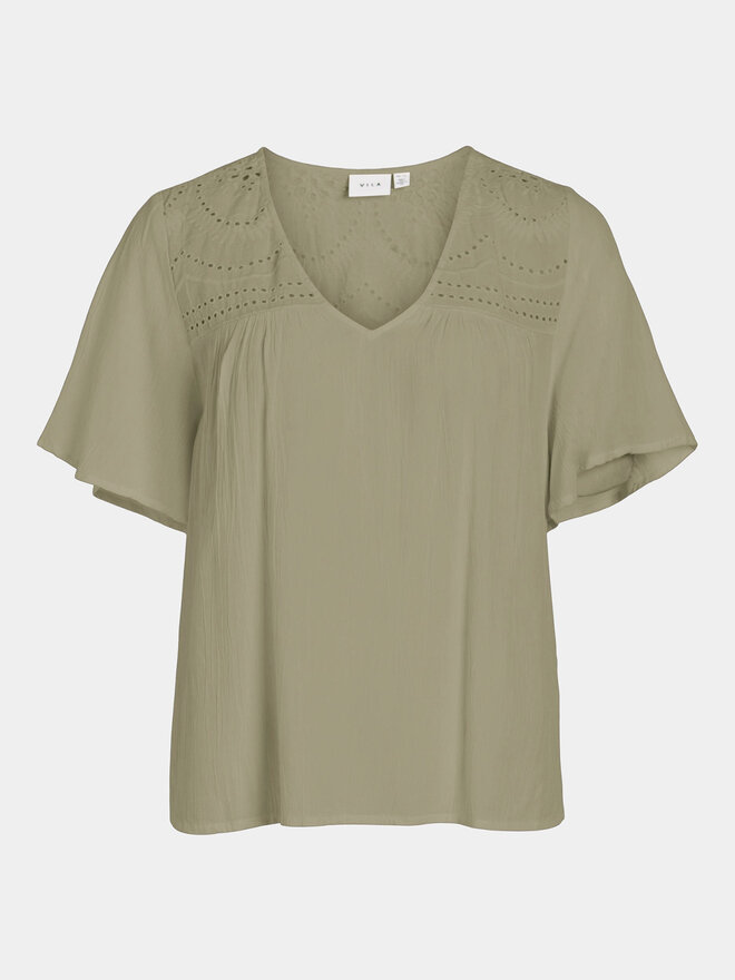Vila Vila T-Shirt Mesa 14092019 Grün Regular Fit